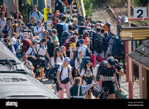 shuttle buses castle cary to glastonbury with festivalgoers and gear