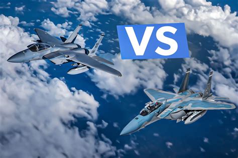 Side-by-side comparison of legacy F-15C and modern F-15EX Eagle II