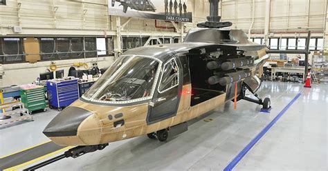 Sikorsky Raider X prototype under construction with modular sensor bays exposed