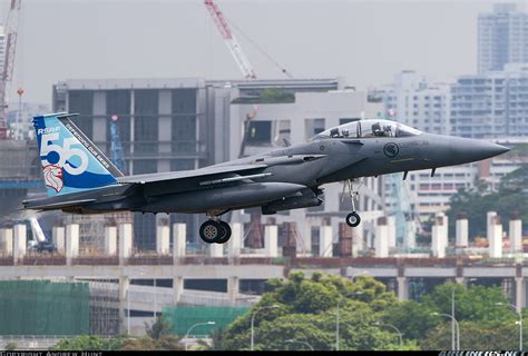 Singapore Air Force F-15SG taking off from airbase