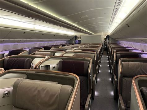 singapore airlines 777-300er cabin departing frankfurt to jfk 2025
