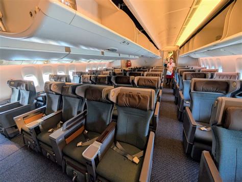 Singapore Airlines economy class Boeing 777-300ER with 2025 seat design
