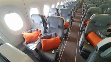 Singapore Airlines economy class seat cabin Airbus A350