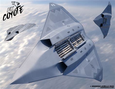 sixth generation fighter concept with drone swarm cooperative combat