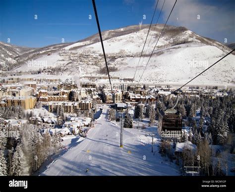 ski resort vail colorado snow landscape aerial view