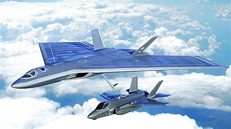 Skunk Works engineers examining stealth airframe model