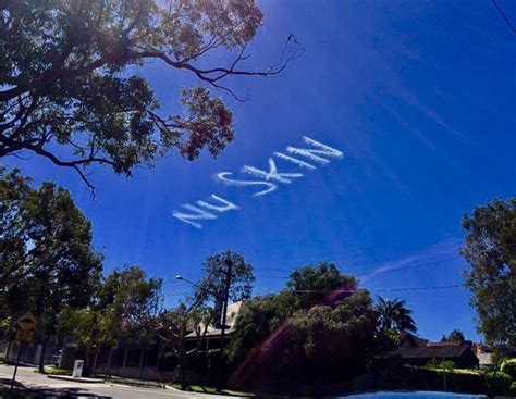 sky writing aerial ad