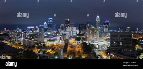 Skyline of Charlotte, NC, a major hub for PSA Airlines