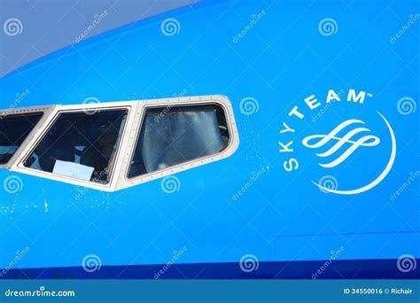 SkyTeam alliance logo displayed at an airport terminal