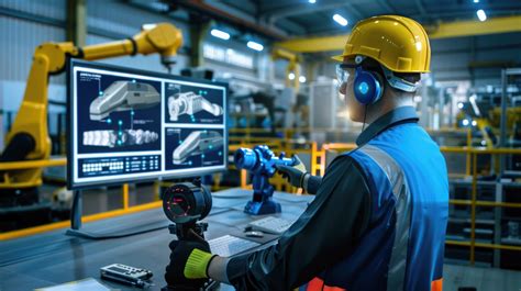 smart maintenance engineer analyzing IoT sensor data from industrial equipment using predictive analytics software