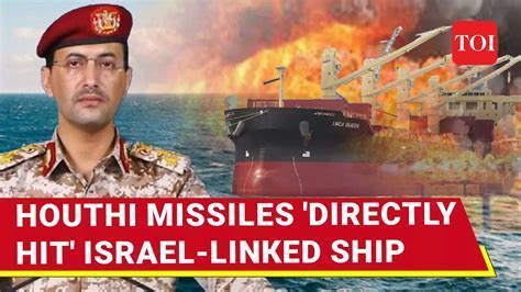 Smoke rising over Red Sea from missile impact