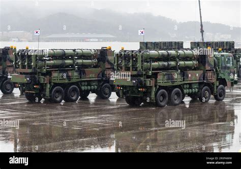 South Korean Cheongung II missile defense battery during military parade