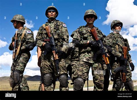 South Korean military forces in action