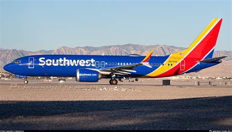 Southwest Airlines Boeing 737 at Las Vegas Harry Reid International Airport late night departure