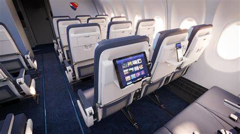 Southwest Airlines Extra Legroom seats and premium passenger experience inside a modern Boeing 737