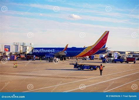 southwest flight crew preparing for boarding at gate