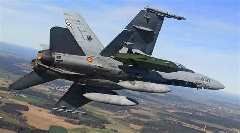 Spanish EF-18 operating from a ground base