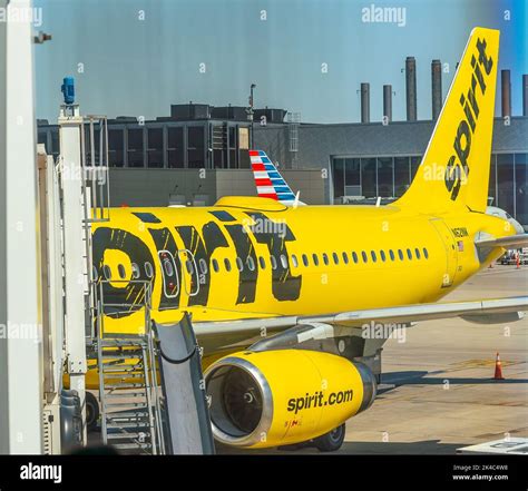 Spirit Airlines aircraft parked during airline shutdown crisis