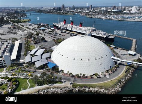 Spruce Goose Dome beside RMS Queen Mary