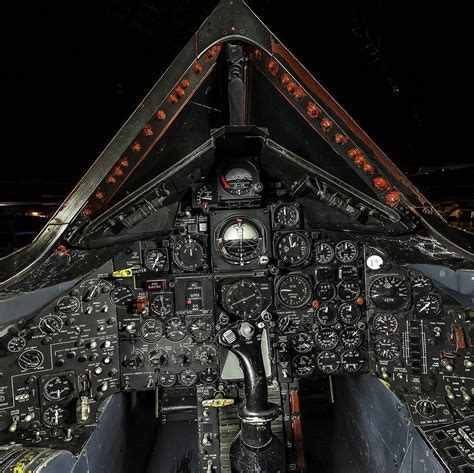sr-71 blackbird cockpit instruments close up slow speed control panel