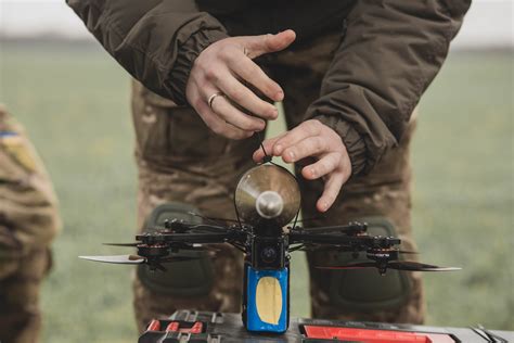 STARK drone being assembled by technician for Ukrainian frontlines