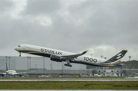 STARLUX marketing image highlighting A350-1000 long-haul service, Phoenix destination