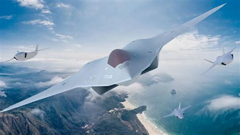 stealth loyal wingman combat drone flying beside next generation fighter jet