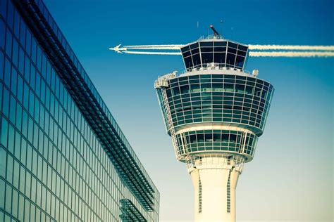 Storm-battered air traffic control tower at Shanghai Hongqiao International Airport