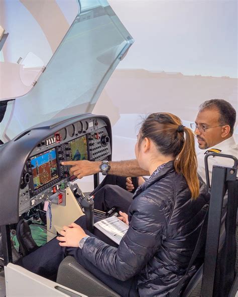 student pilot in simulator training for IFR certification