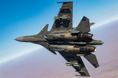 Su-30MKI executing high-G maneuver while armed and refueled