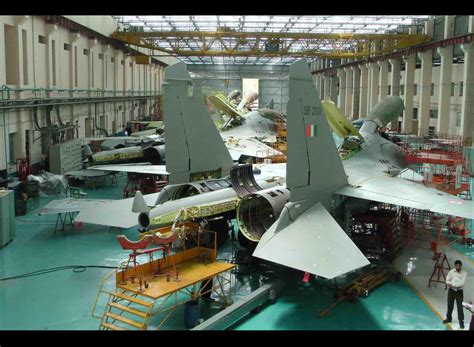 Su-30MKI undergoing maintenance at HAL overhaul facility