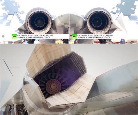 Su-57 3D thrust vectoring nozzles