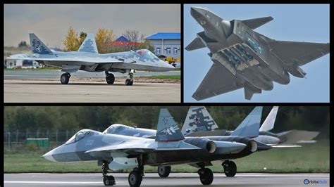Su-57 stealth fighter carrying internal R-77M missiles during combat trials