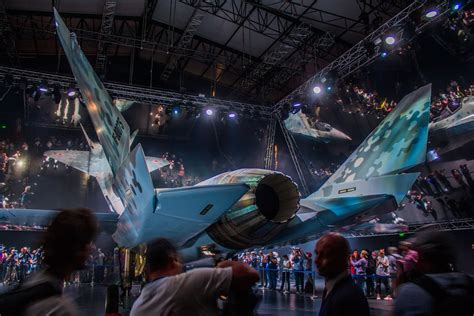 Su-75 Checkmate prototype displayed at MAKS airshow