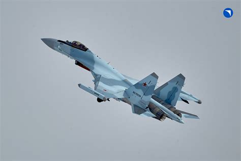 Sukhoi Su-35S performing high-G maneuver during live-fire exercise