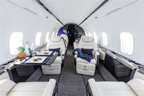 super midsize private jet coast to coast cabin interior