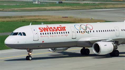 Swiss International Air Lines A321-100 HB-IOC Olympic Plane on the apron at Zurich