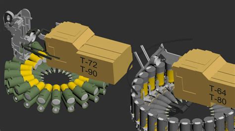 T-72 tank autoloader ammunition carousel inside turret