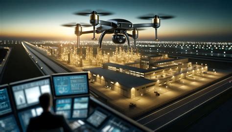 tactical drone conducting urban surveillance during military operation
