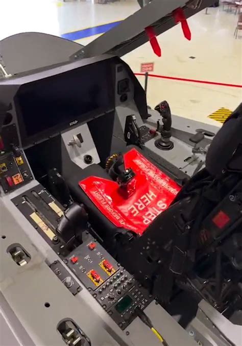 TAI TF Kaan cockpit mockup showcasing integrated sensor fusion displays