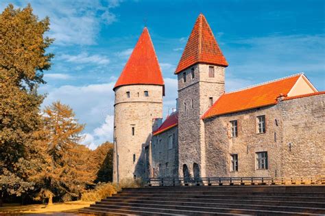 tallinn old town medieval architecture during early autumn