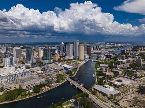 Tampa Bay skyline and downtown waterfront reflecting fast-growing Florida metro region served by Tampa International Airport