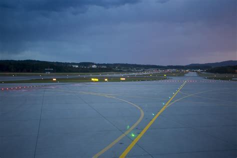 taxiway centerline lead-on lights near ILS zone at airport entry point