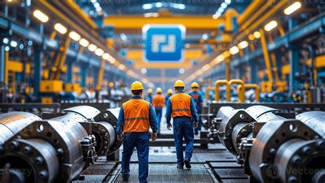 technician in GE uniform walking through manufacturing plant with maintenance tools