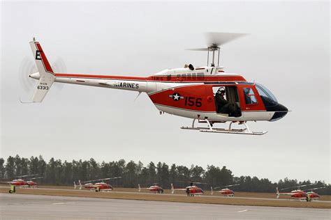 TH-57 Sea Ranger on airfield preparing for training sortie