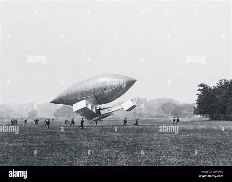 The 14-bis lifting off during its historic flight at Bagatelle in October 1906