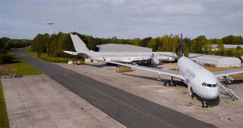 Thomas Cook aircraft mid-disassembly at a dismantling facility