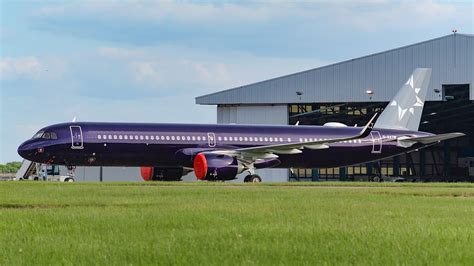 Titan Airways Airbus A321LR aircraft at London Stansted Airport