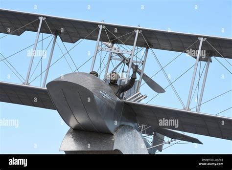 Tony Jannus piloting the Benoist XIV during the first commercial flight in 1914