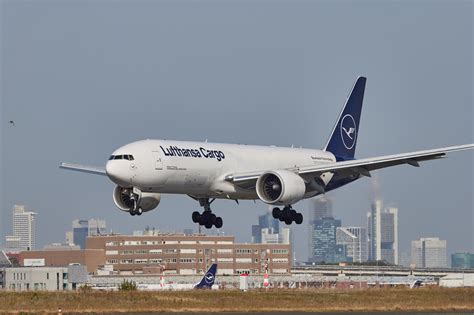 traditional airline Boeing 777 at Frankfurt International Airport